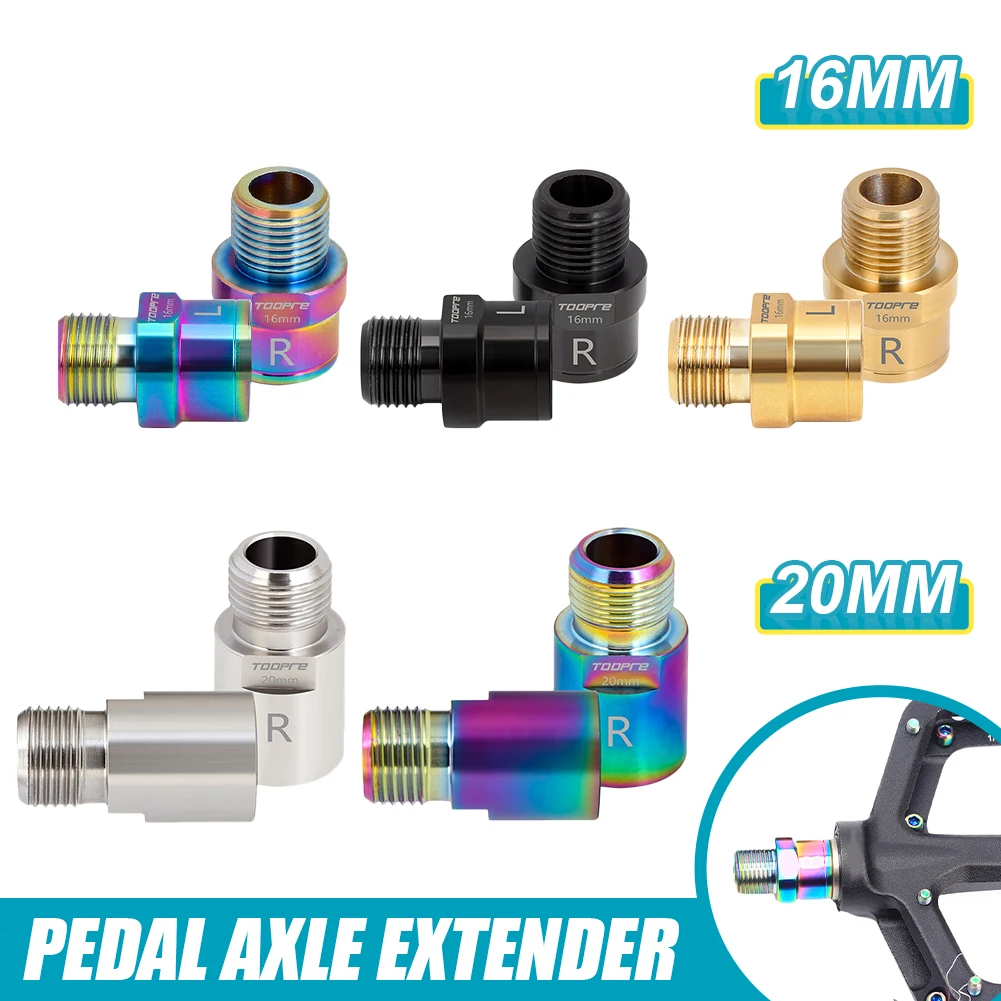 

1Pair Steel Bicycle Pedal Axle Extender Bicycle Pedal Extension Bolts Spacers 16/20mm For Pedal Adapters Spacers MTB Bike Parts