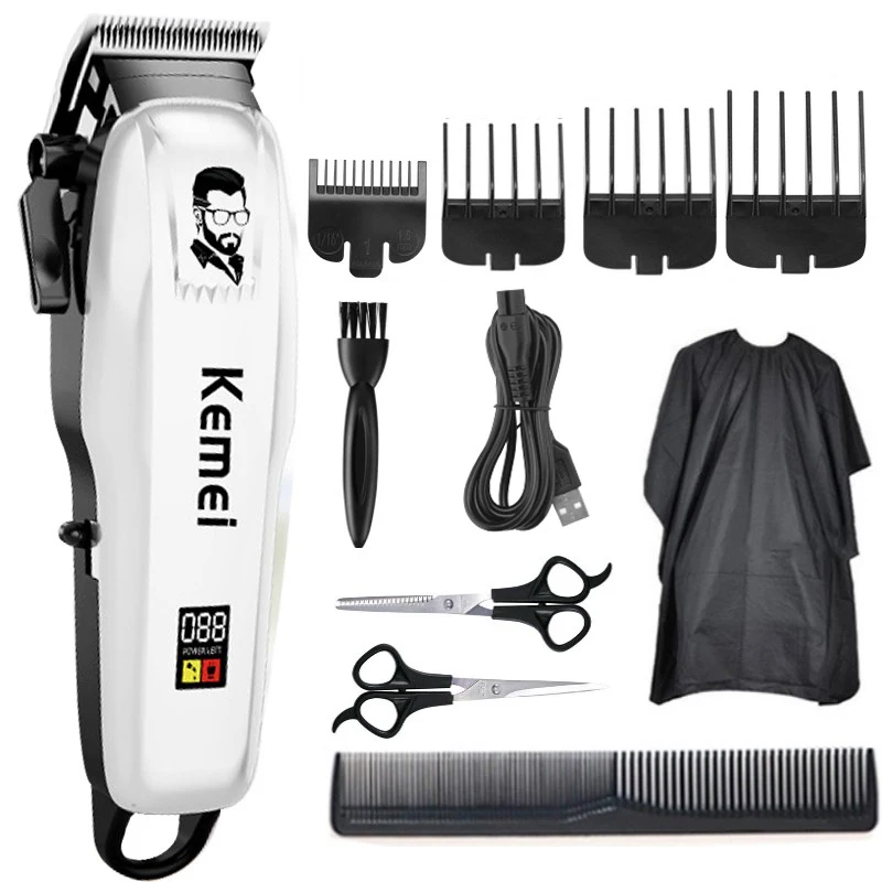

Kemei Electric Hair Clipper Hair Cut Wireless Trimmer men Professional Clipper Machine Rechargeable Hair Cut Barber 809A PG