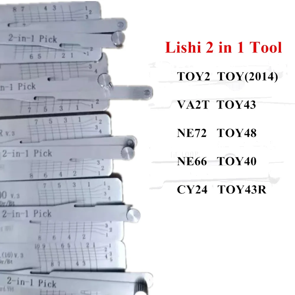 Lishi 2 в 1 инструмент TOY2 TOY2014 VA2T TOY43 NE72 TOY48 NE66 TOY40 CY24 TOY43R слесарные инструменты для