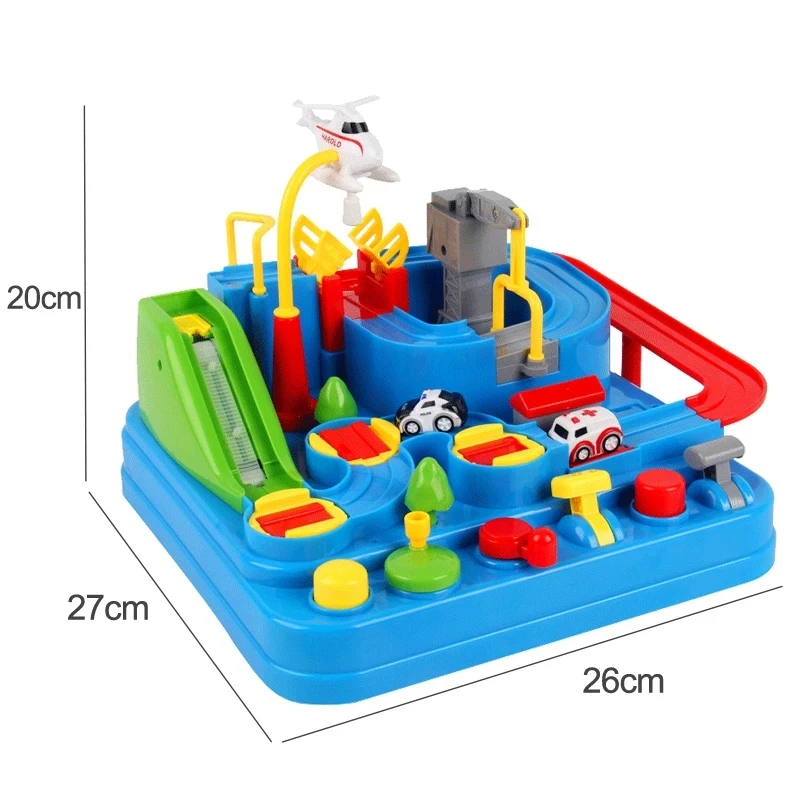 

Kids Fun Educational Car Toys Track Adventure Brain Table Games Rail Cars Model Mechanical Parking Toy for Boys Gifts