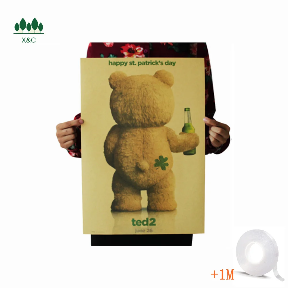 XinChen настенные наклейки Ted beer украшения Крафт Бумага плакат живопись бар Домашний