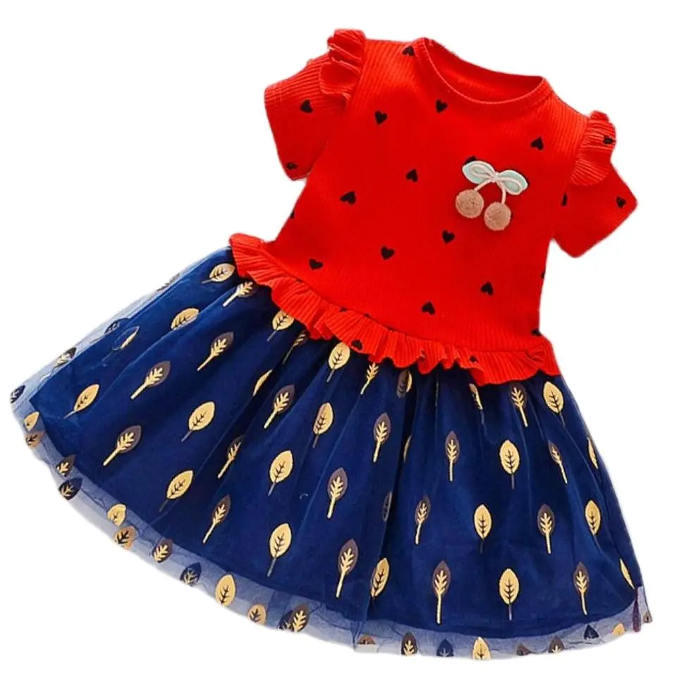 Летнее милое платье для маленьких девочек костюм принцессы феи цветов детей