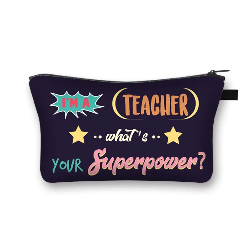 Спасибо учитель супергероя косметический чехол Для женщин сумки-косметички