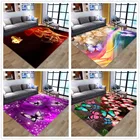 Скандинавский коврики с изображением бабочки 3D Dream, мягкий фланелевый коврик из пеноматериала с эффектом памяти для гостиной, спальни, детский игровой коврик с мультяшными животными