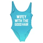 Женский купальник WIFEY с хорошими волосами, женский купальный костюм, женский купальный костюм с открытой спиной, бикини большого размера