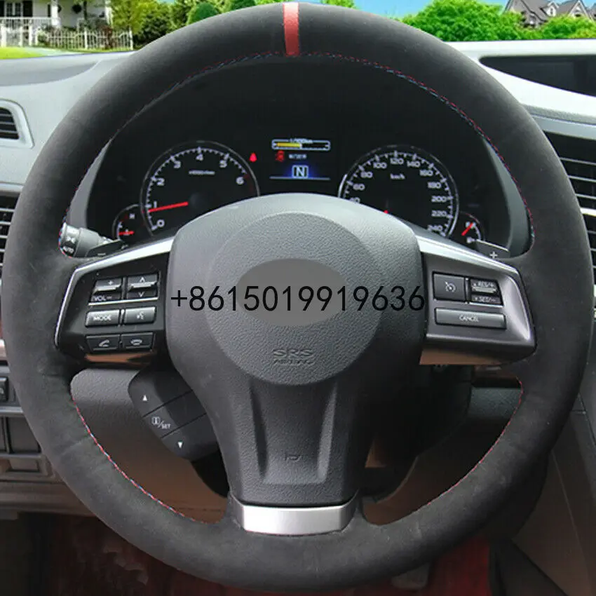 

DIY Hand-stitched Car Steering Wheel Cover For Subaru Forester XV Legacy Outback