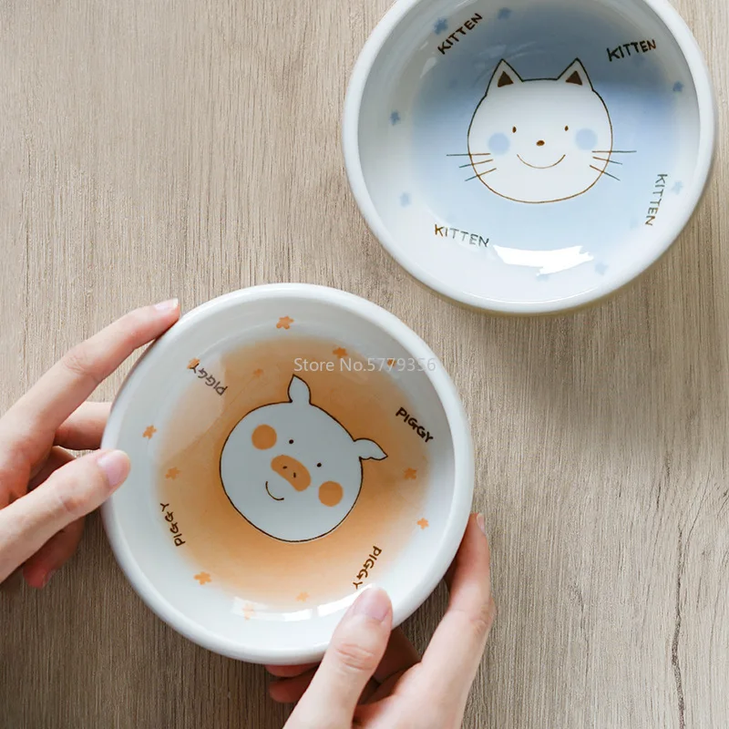 

Japanese 5 Inch Round Bowl Cute High Quality Ceramic Household Eating Bowl Ramen Bowl Household Soup Bowl