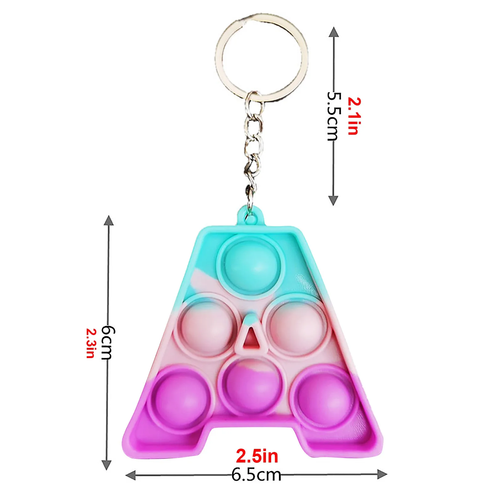 26 букв недорогая мини пузырьковая сенсорная игрушка-антистресс брелок простой