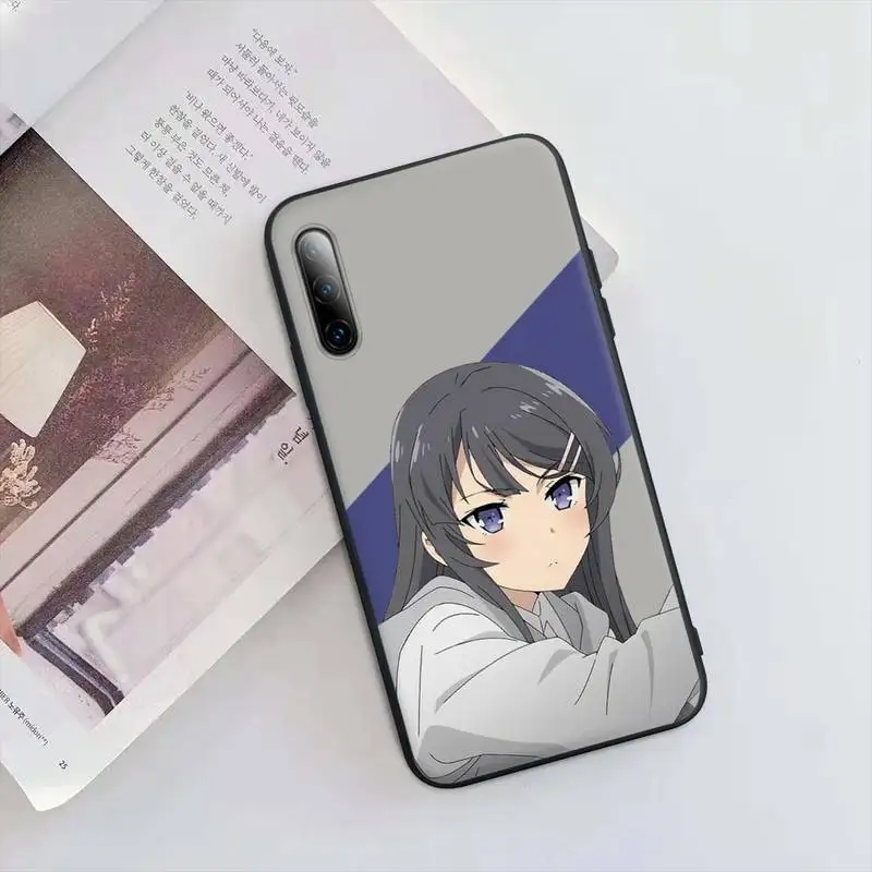 Sakurajima Mai аниме черный матовый Телефон для Honor 7A Pro 7C 10i 8A 8X 8S 8 9 10 20 Lite | Мобильные