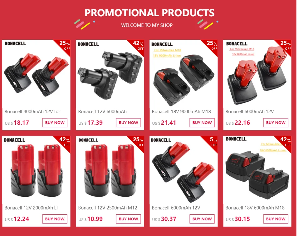 Bonacell 12V 2500mAh M12 батарея для Milwaukee литий-ионная аккумуляторная батарея 48-11-2401 MIL-12A-LI инструмент батареи L30