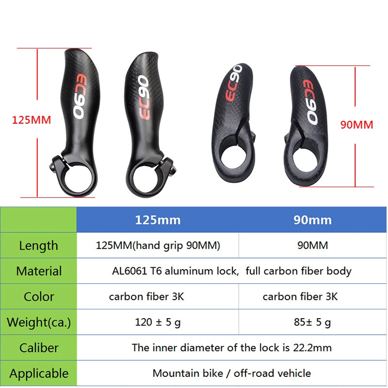Наконечник руля из углеродного волокна 22 2 мм 1 пара крепление на руль горного