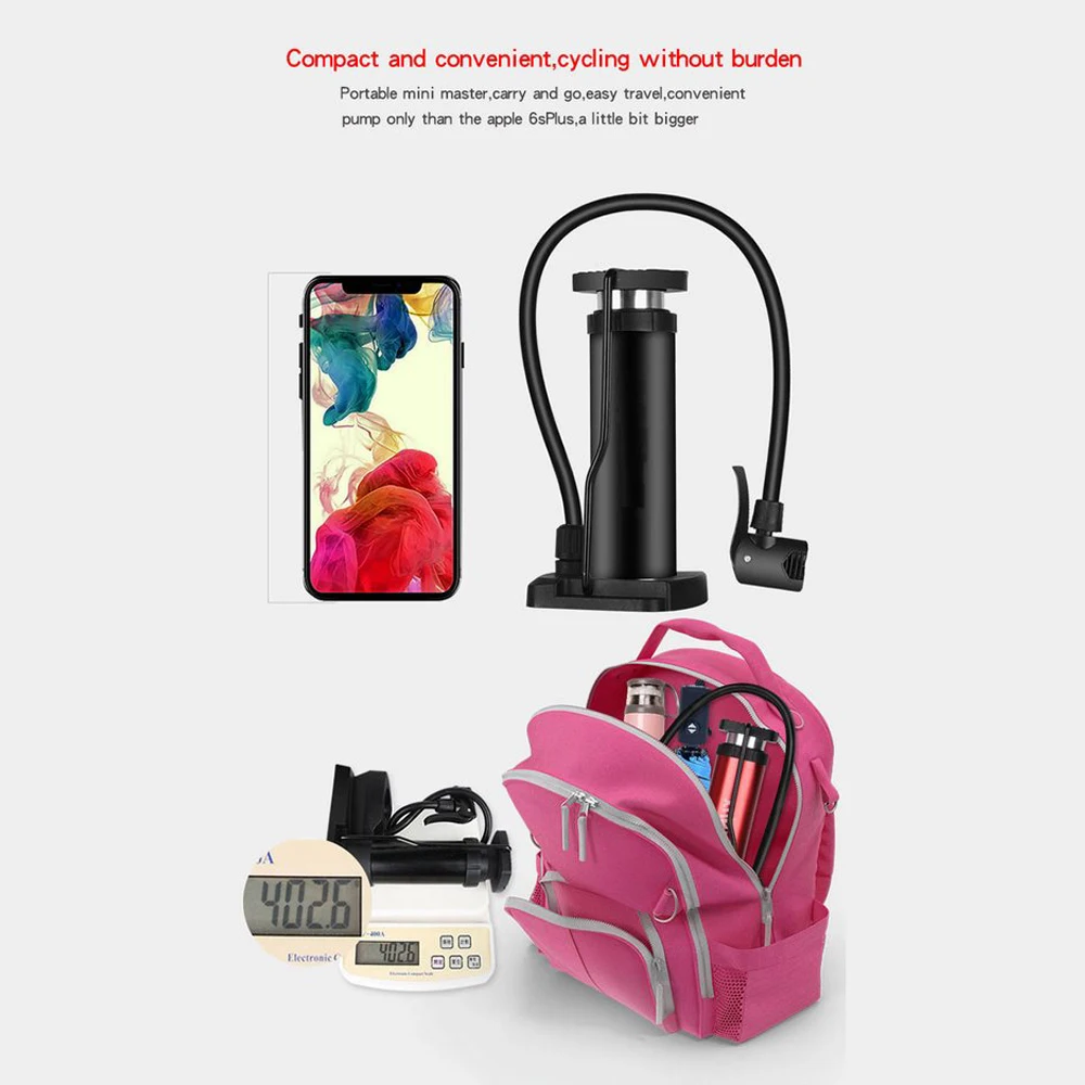 Ульсветильник насос для горного и шоссейного велосипеда портативный