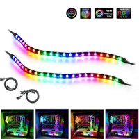 led dc5v 3pin magnetic ws2812b 5050rgb full color chassis lamp with asus msi computer motherboard synchronous flexible led strip