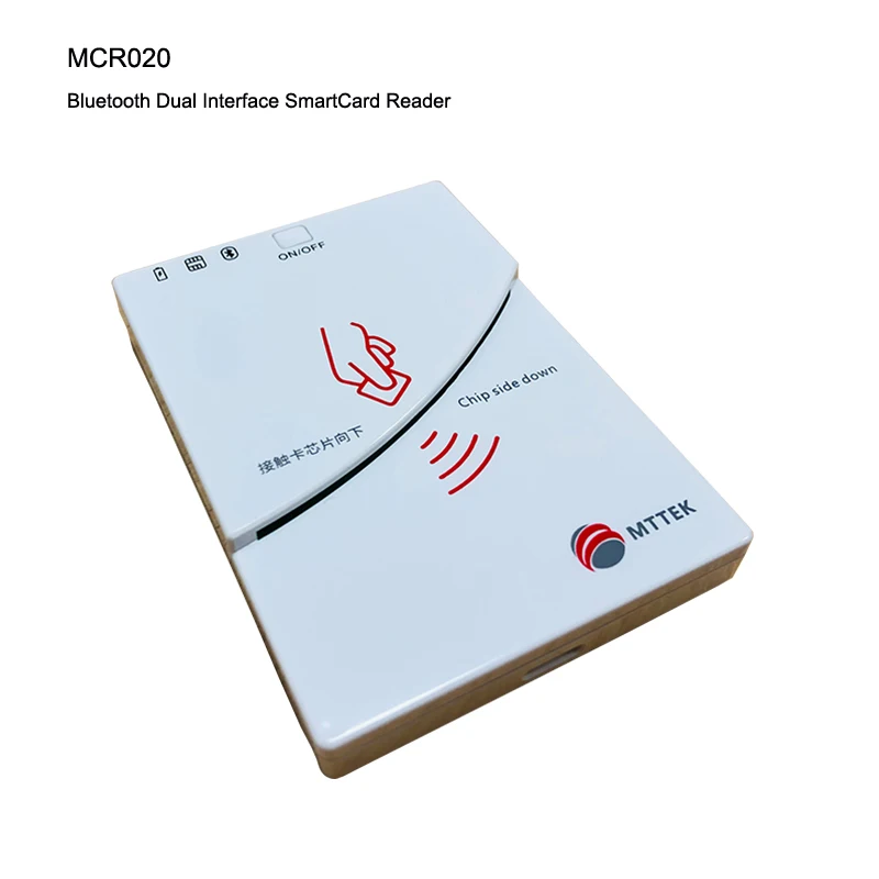 Двойной Bluetooth-считыватель смарт-карт MCR020 Поддержка протоколов ISO 7816 и 14443 NFC-ридер
