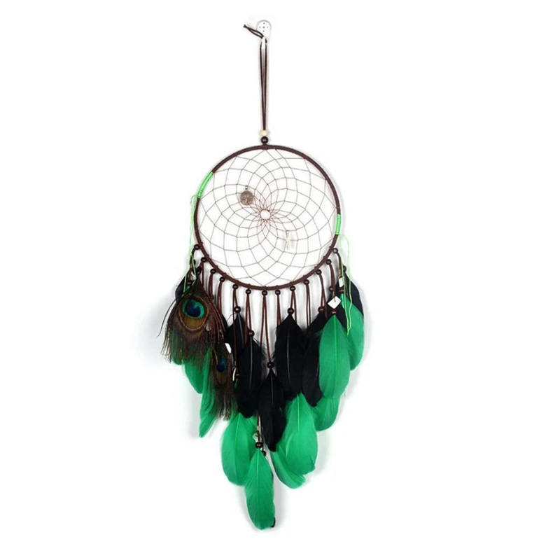 

Handmade Dream Catcher Net With Feathers Wall Hanging Dreamcatcher Craft Gift Christmas Decoration For Home -67Cm