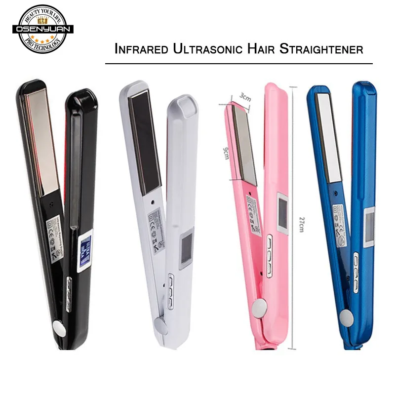 Профессиональный утюжок для выпрямления волос ультразвуковой инфракрасный с ЖК