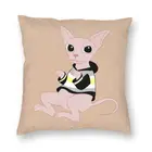 Наволочка Kawaii Sphynx Cat Bingus Pride, декоративные подушки для дома диванная подушка для автомобиля, двусторонняя печать