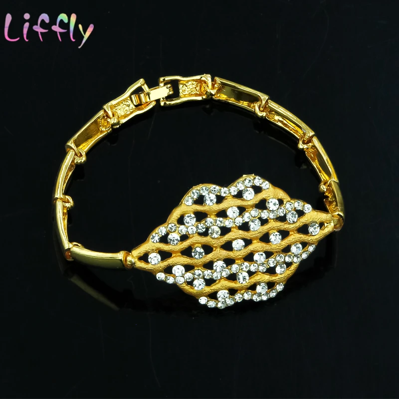 Дубай ювелирные наборы африканские ожерелья серьги кольцо браслет Кристалл