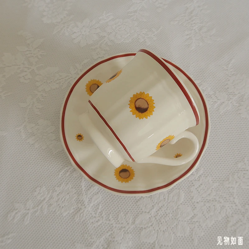 Винтажная кофейная чашка для девочек фарфоровая Экологически чистая