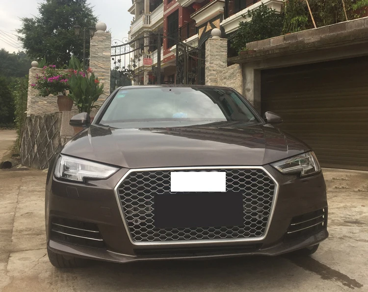 

Hot selling Glossy black chrome silver A4 S4 RS4 ABS front Grills Front Car styling honeycomb mesh Grills A4 B9