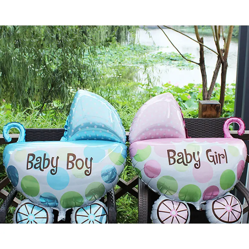 

1pcs Mini Car Stroller Aluminum Balloons Foil Balloons Cute Baby Birthday Party Decoration Balloon
