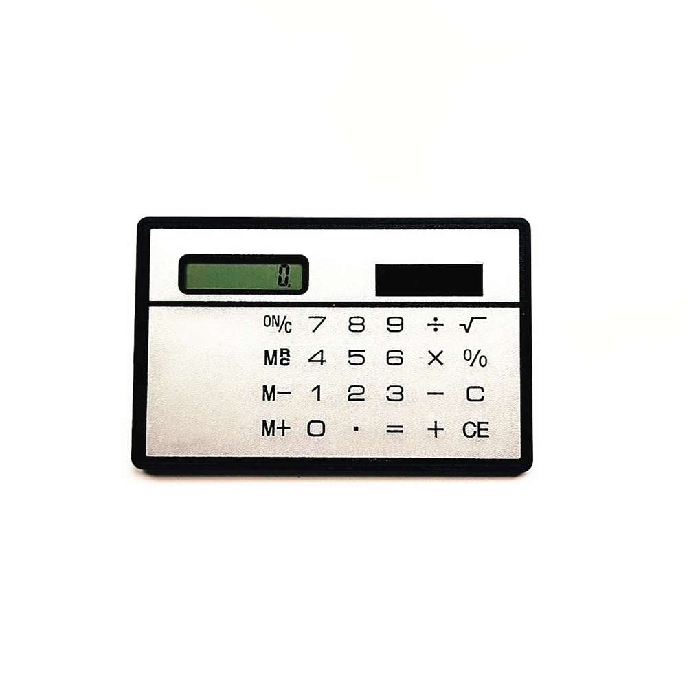 1 mini calculator ultra-thin credit card size 8-digit portable solar pocket office and school supplies 2021 New | Компьютеры и офис