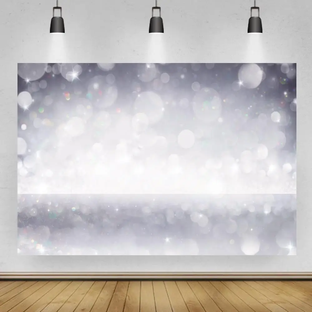 

Photo Backdrop Silver Dreamy Polka Dots Light Bokeh Wedding Newborn Baby Birthday Party Photography Background For Photo Studio