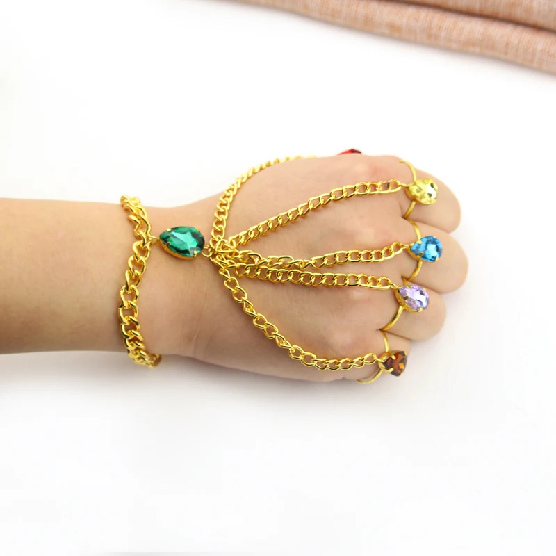 Браслет с перчаткой бесконечной силы браслеты-манжеты драгоценным камнем для