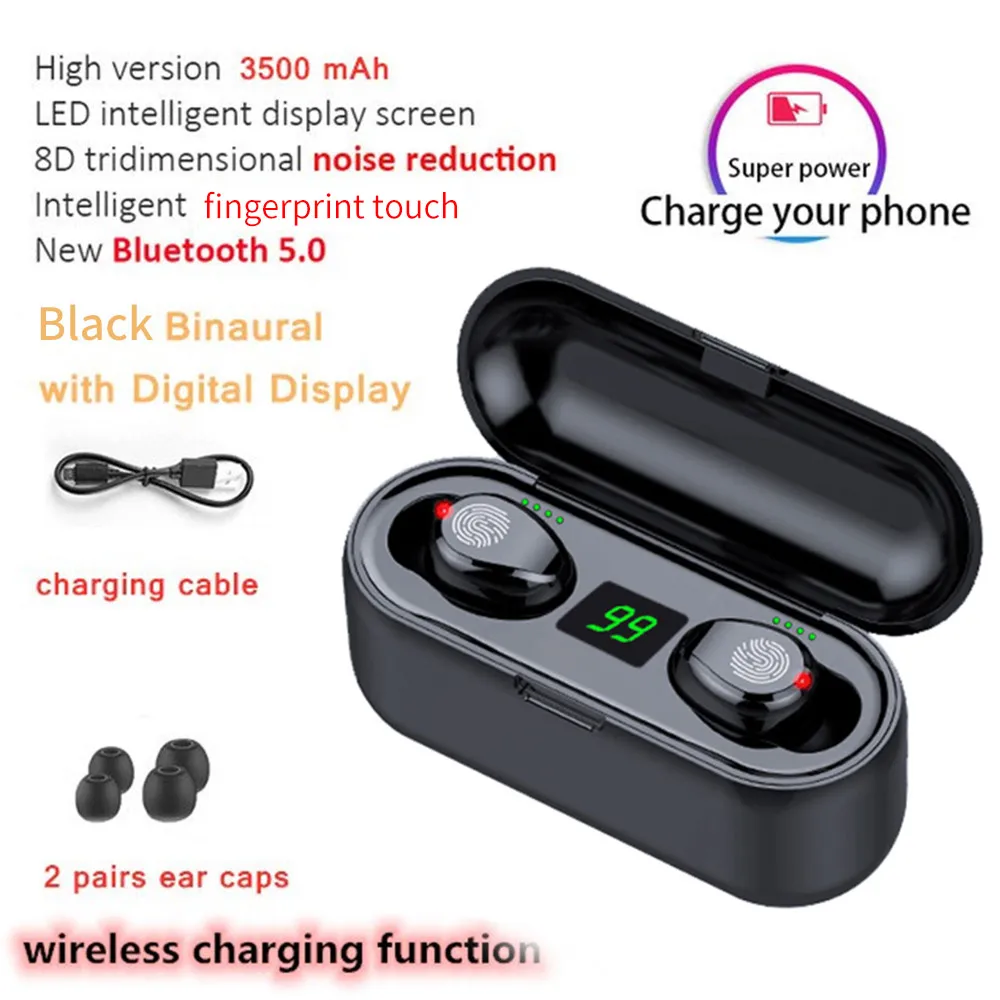 K9 PK S11 наушники 3500 мАч Внешний аккумулятор Bluetooth 5,0 Беспроводная TWS Спортивная гарнитура музыкальные наушники для iPhone iPad Xiaomi HUAWEI htc