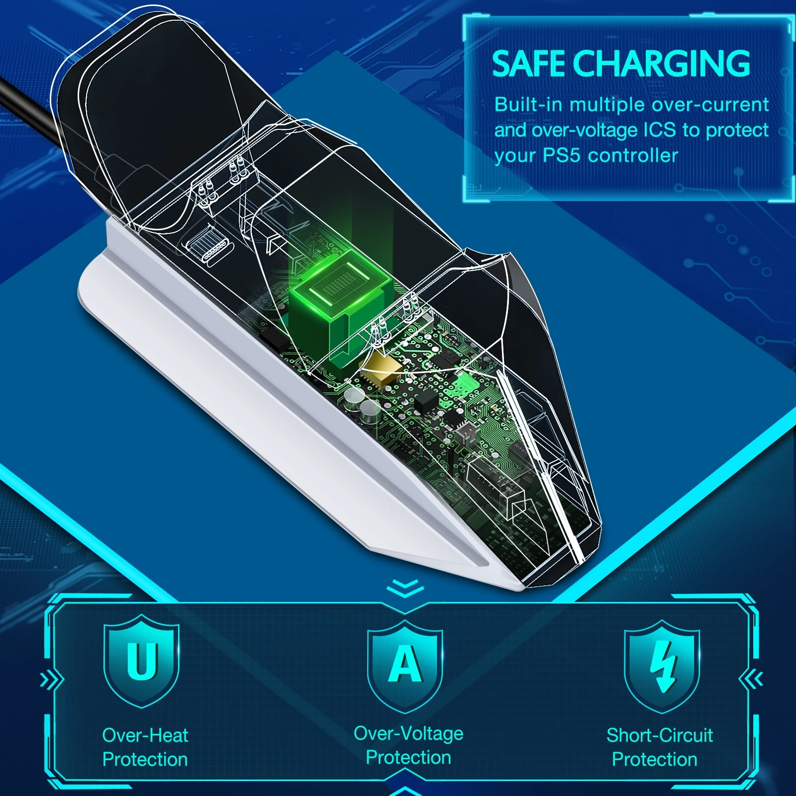 charger for sony playstation5 wireless controller type c usb dual fast charging cradle dock station for ps5 joystick gamepads free global shipping