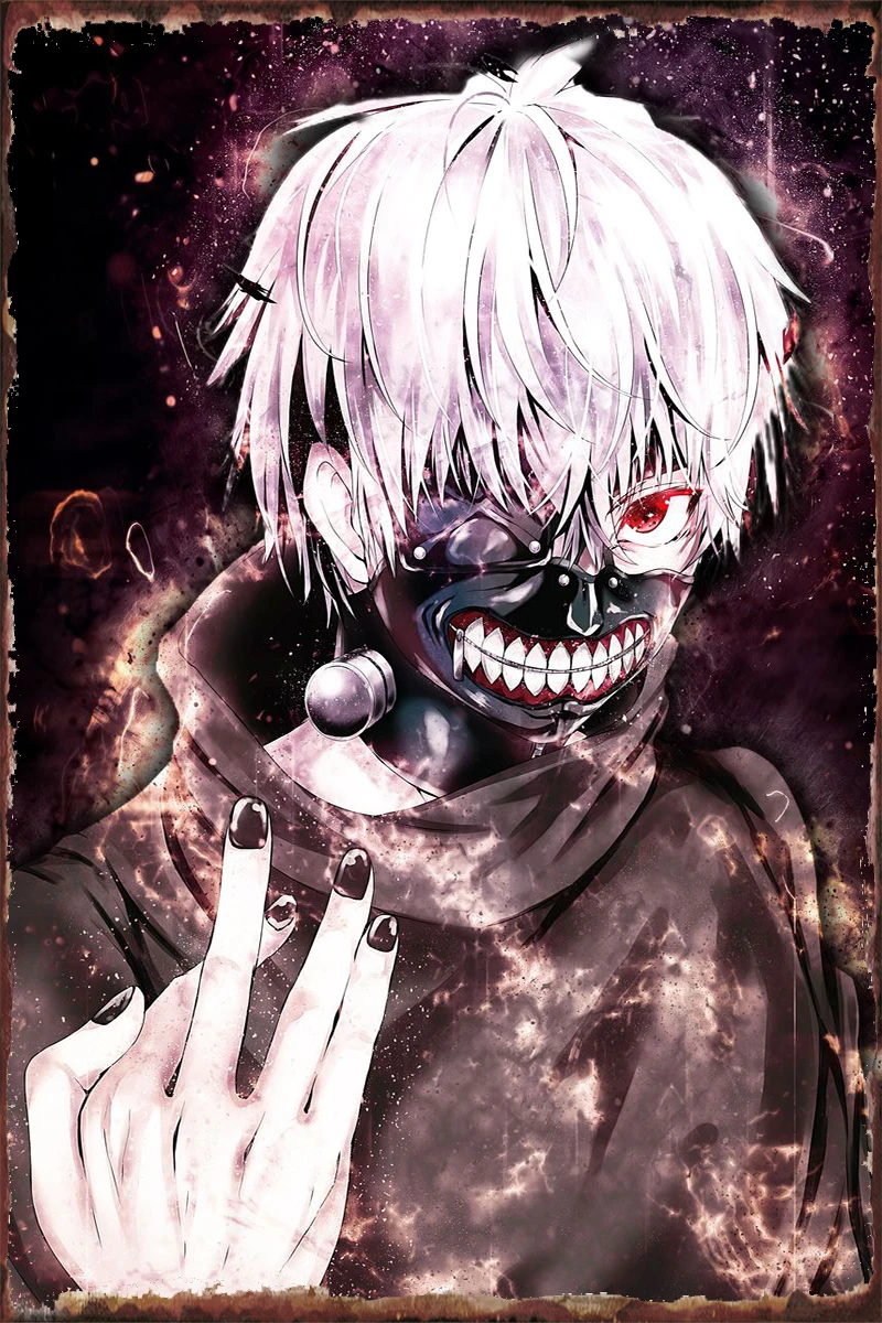 

Tokyo Ghoul Metal Sign Tin Sign Tin Plates Wall Decor Room Decoration Retro Vintage For Art Home Club Man Cave Cafe Pub