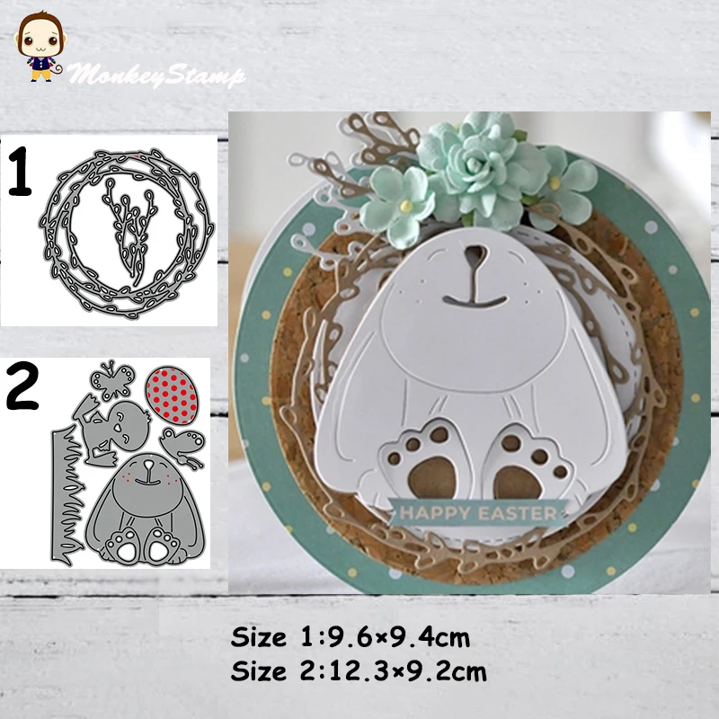 Обезьяна Кролик металлические штампы трафареты для сделай сам Скрапбукинг