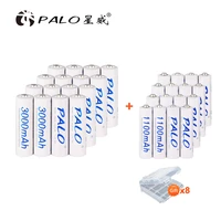 palo rechargeable aa 2a battery 1 2v 3000mah with aaa 3a 1100mah nimh ni mh pre charge battery original high capacity battery