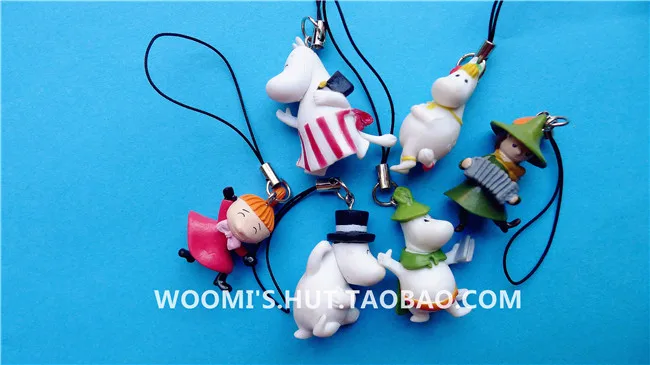 Новая детская игрушка 6 шт./лот Kawai милая moomin мультяшный маленький мой брелок