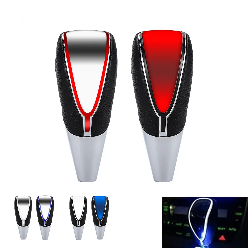 

Universal Car Led Illuminated Gear Shift Knob Touch Sensitive Blue Light Handbrake Cover 110MM For Most Car Shifter Konbs