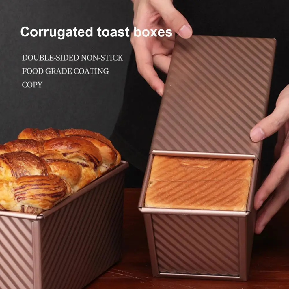 

Stable Carbon Steel Toast Mold Heat-resistant Practical Evenly Heated Bread Baking Mold for Home
