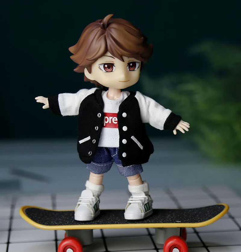 

Ob11 детская одежда Молли передвижной BJD красивый узел свинка Боди 9 можно носить Повседневный бомбер Кукла одежда пальто