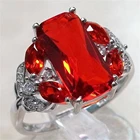 Hyperbole каменное кольцо с большим кристаллом, Женское кольцо, огромная подвеска на палец, ювелирные изделия, серебряный цвет, браслет для свадьбы, помолвки, Gitfs