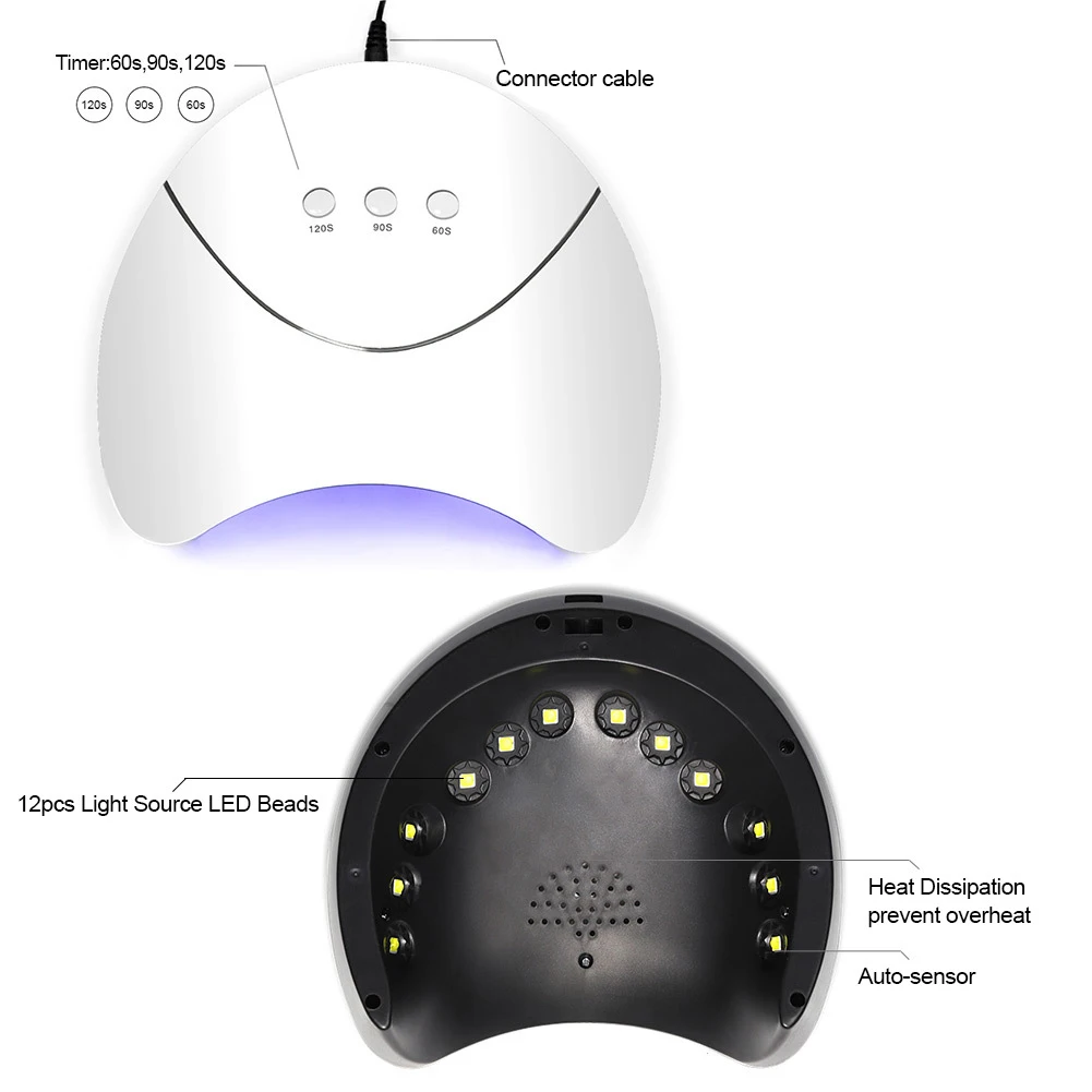 УФ-лампа для сушки гель-лака с 3 настройками таймера | Красота и здоровье