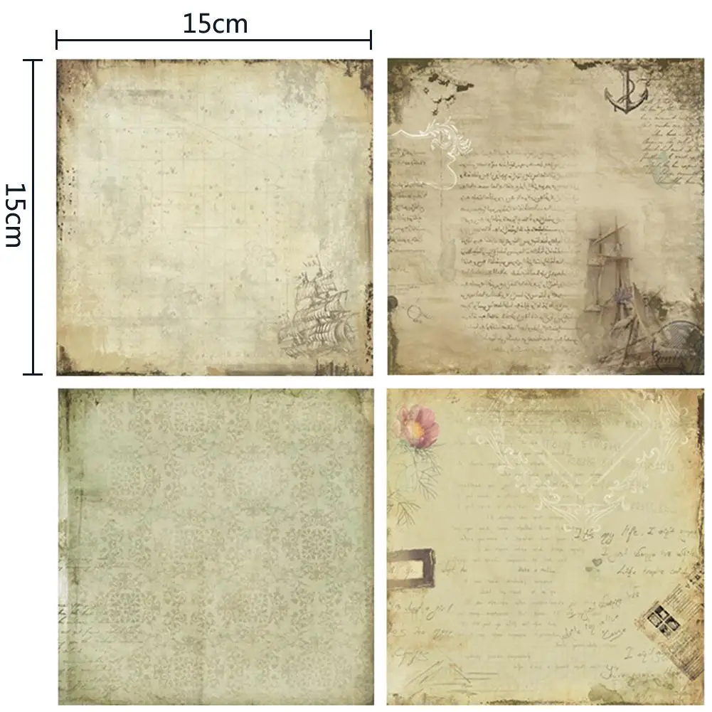 24 шт. фоновые бумажные открытки с односторонним рисунком для самостоятельного