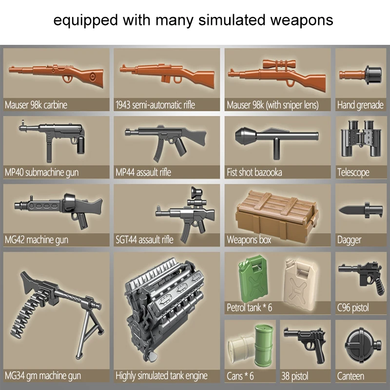 551 шт. Военный танк немецкая наполовину отслеживаемая машина солдат полиция