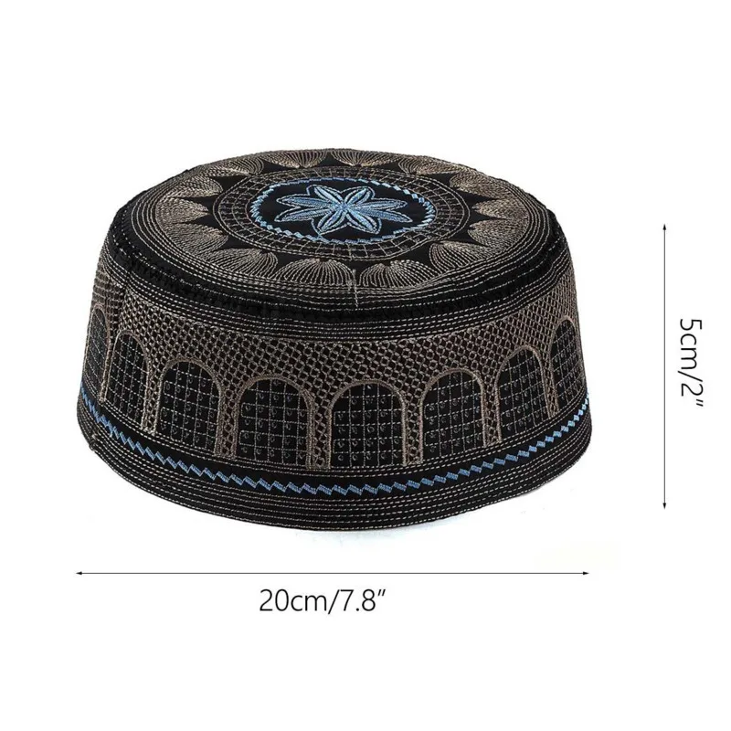 

Men's Muslim Prayer Caps Black Islamic Hats Handsome India Ethnic Clothing Arab Musulman Fashion Accessories African Head Hats