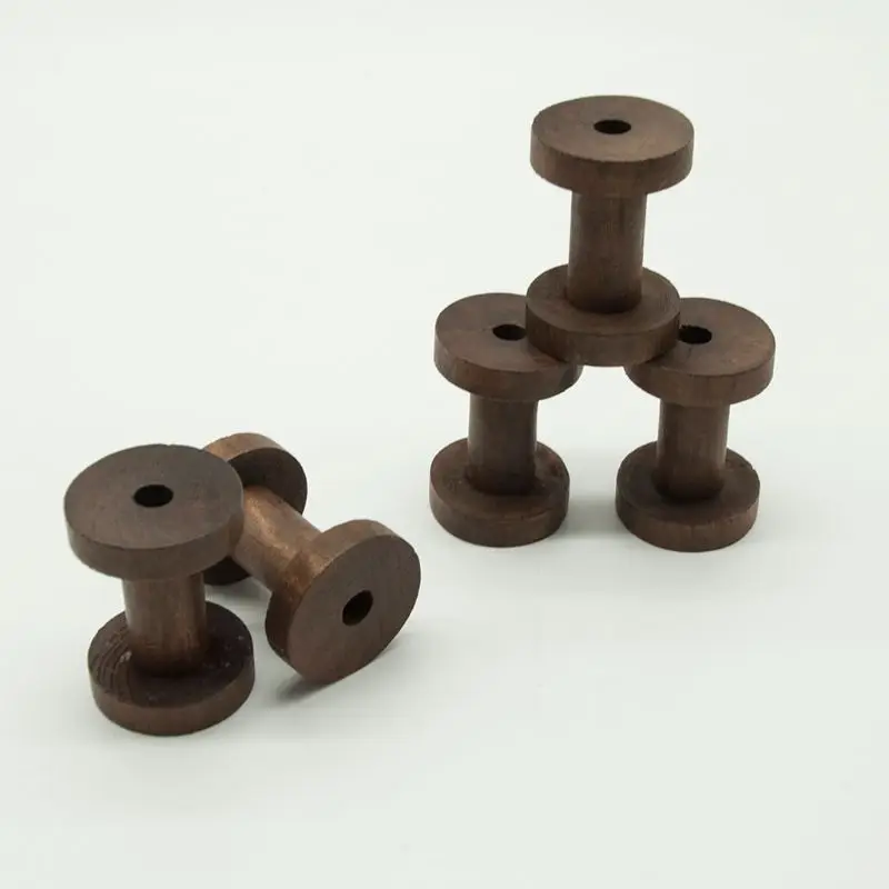 3 шт. пустые деревянные катушки ниток швейная машина ремесла Проволока рукоделие