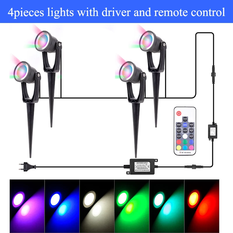 

Ландшафтные светильники QACA RGB 12В