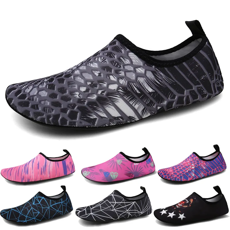 Мужские и женские летние водонепроницаемые туфли нескользящие носки для