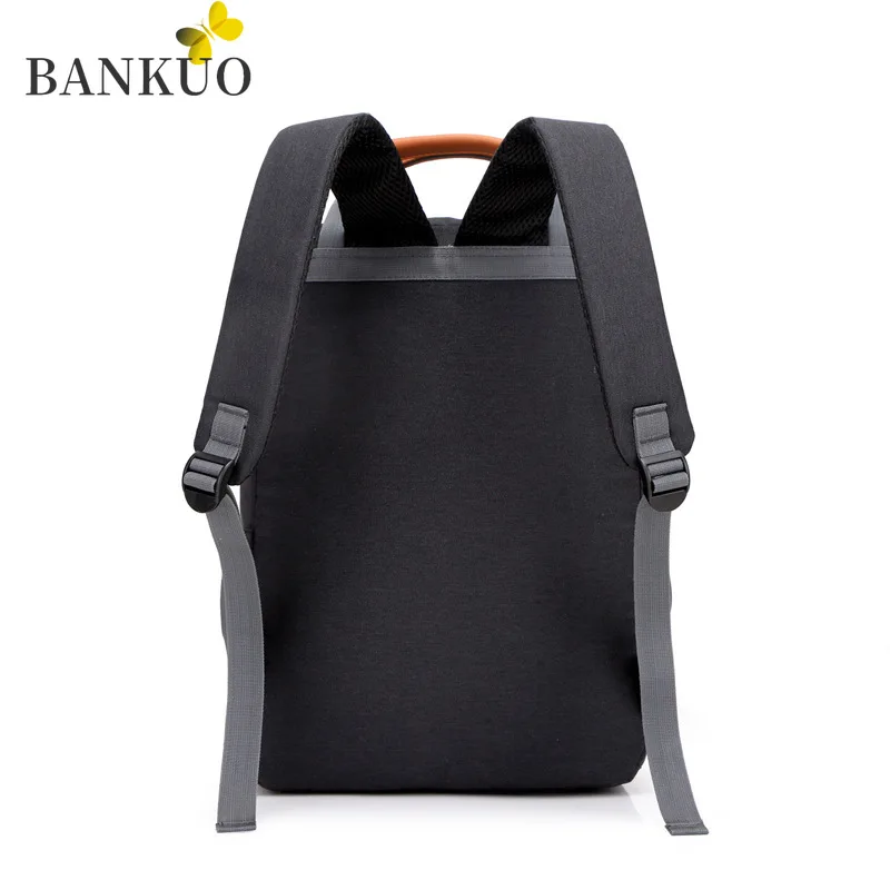 

BANKUO Men's Backpack High Quality Men's Zipper Bag Large Capacity Student Bag Casual Travel Bag Business Laptop Bags X112