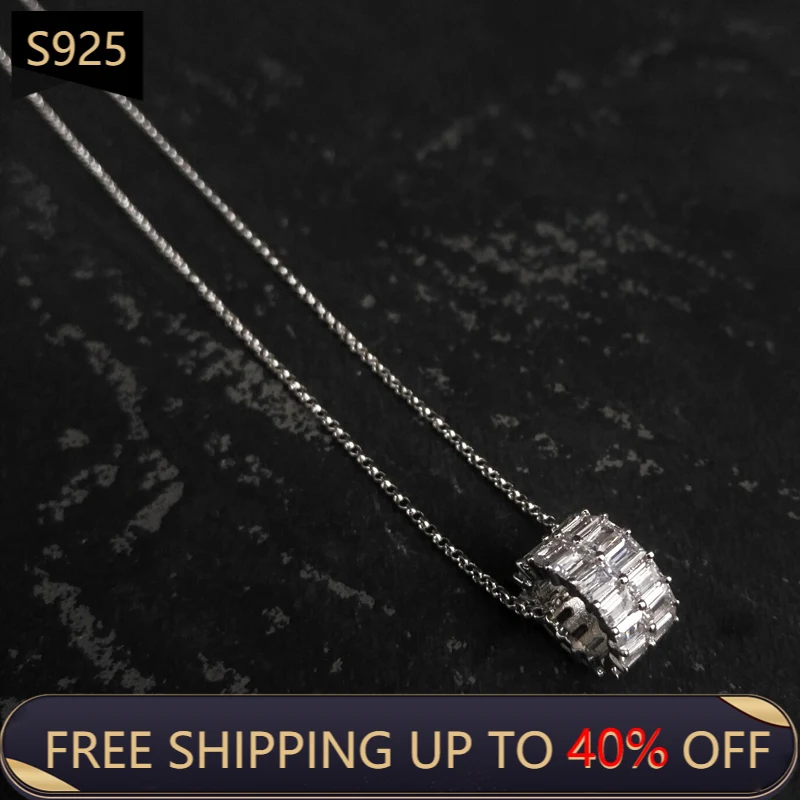 

925 Sterling Silver Necklace 3A Zircon Monaco Jewelry Luxury Brand High Quality Suitable Birthday For Party Lady Romantic Gift