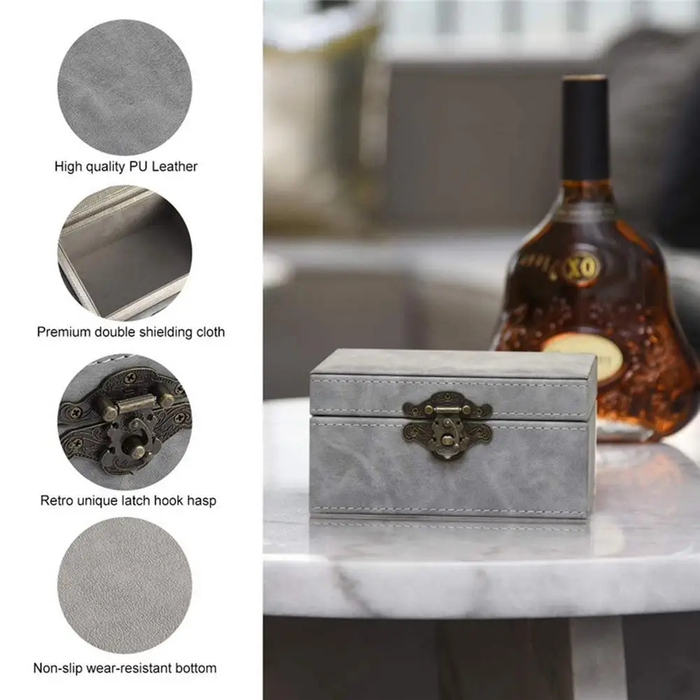 

Signal Shielding Box Car Key Mobile Phones Anti Theft Fob Keychain Protective Case Pouch Case Radiation-proof Faraday Box 2021