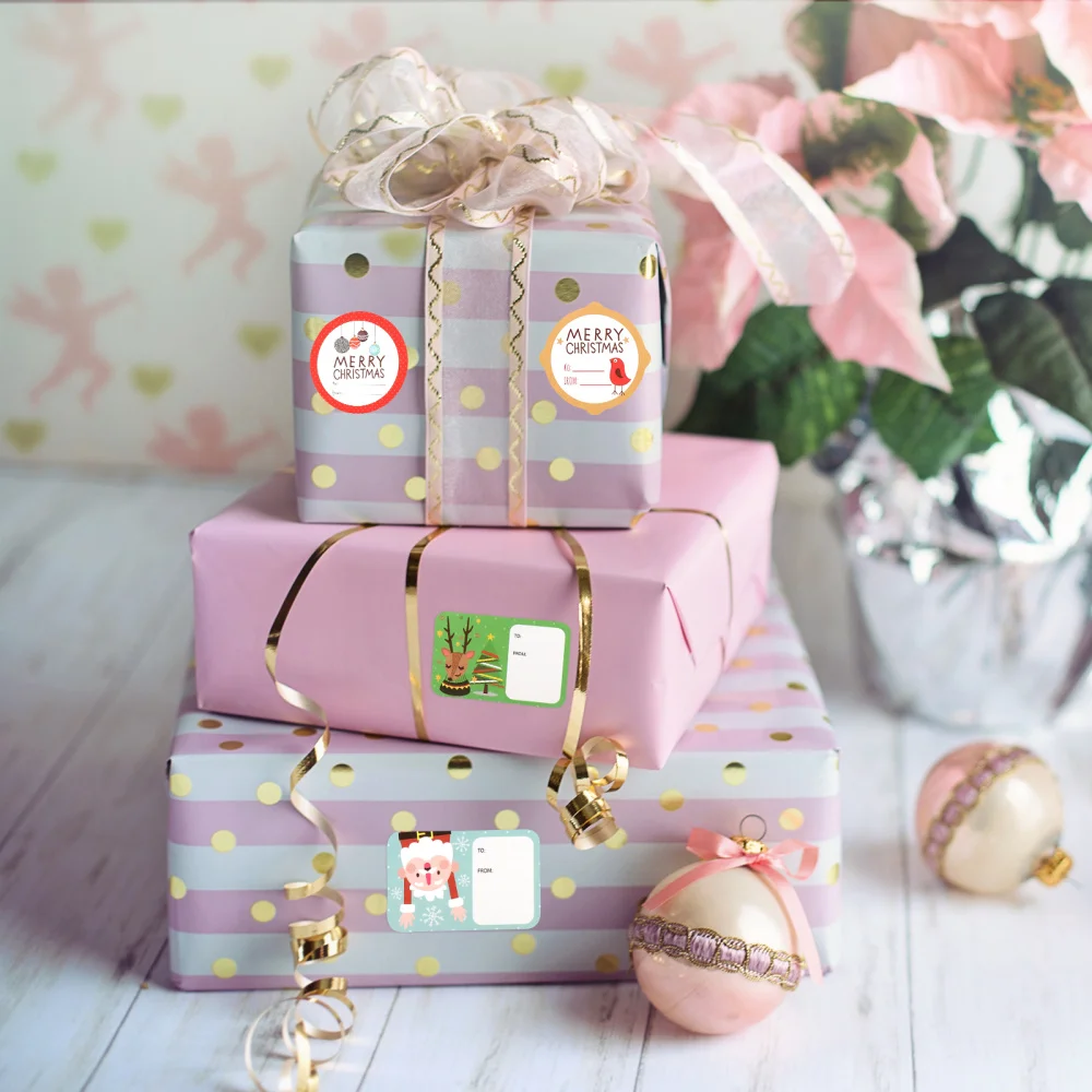 

18 Sheets Self Adhesive Christmas Name Tag Stickers Labels Decoration Gift Label