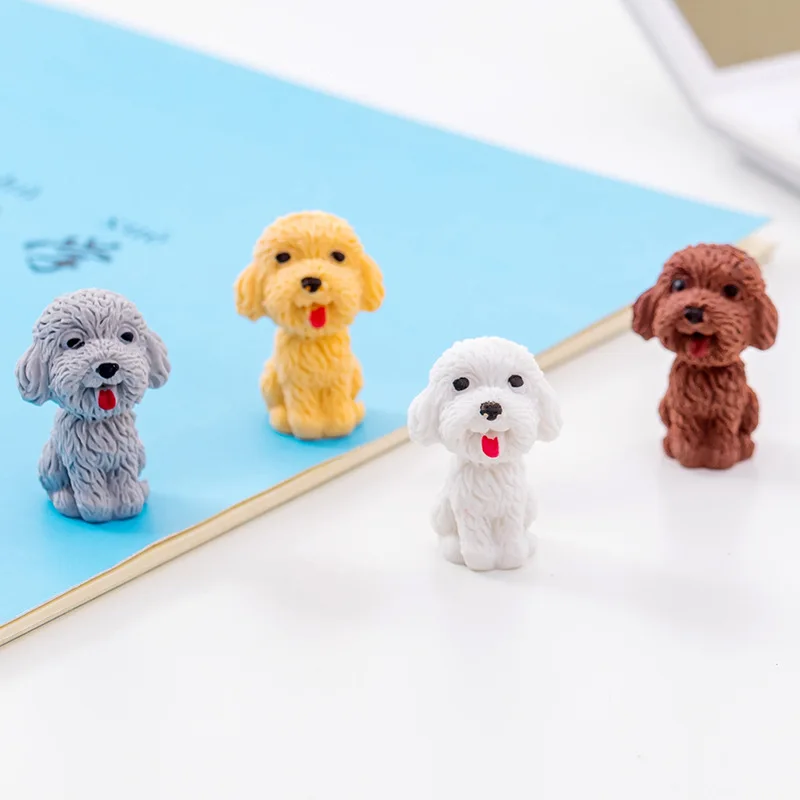 1 PCs cute Teddy dog eraser pencil student stationery wholesale | Eraser